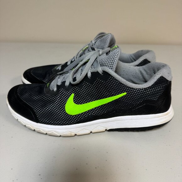 NIKE Sneakers Men\'s 10.5 Flex Experience Black Neon Green Athletic Running Shoe main image 7